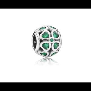 Pandora lucky clover charm in sterling silver